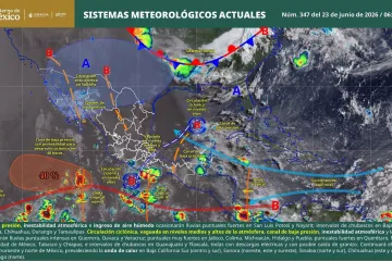 Prevén lluvias fuertes a intensas en Oaxaca por interacción de la onda tropical número 10