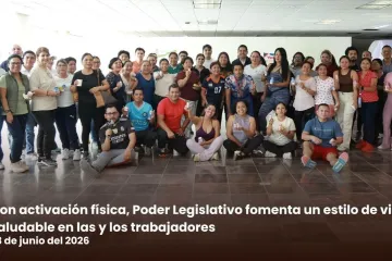 Con activación física, Poder Legislativo fomenta un estilo de vida saludable en las y los trabajadores