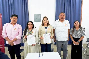 Firma Ayuntamiento de Xoxocotlán convenio con la DDHPO para fortalecer el respeto y la dignidad en el ejercicio público