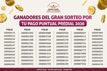 Reconocen a contribuyentes cumplidos con Gran Sorteo Predial 2026 en Santa Lucía del Camino