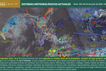Onda tropical 14 mantendrá lluvias y tormentas en gran parte de Oaxaca