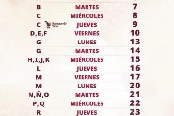 Calendario de pago de los programas BIENESTAR