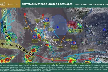 Se mantendrán condiciones para lluvias y tormentas aisladas durante la tarde en Oaxaca