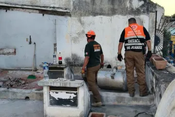 Atiende Protección Civil de Oaxaca de Juárez reporte por olor a gas en el Centro Histórico