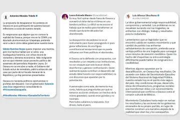 Senadores de la 4T responden a ataque contra la soberanía de Oaxaca