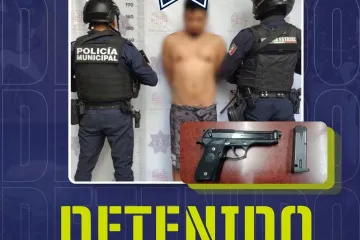 Detienen a una persona por el presunto delito de portación de arma de fuego en Oaxaca de Juárez