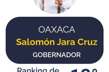 Cuenta Gobernador de Oaxaca Salomón Jara Cruz con amplia aprobación de la ciudadanía 
