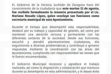 Comunicado Municipio de Juchitán 
