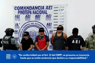 Ejecuta FGEO orden de cateo en Pinotepa Nacional; asegura diversas dosis de droga y detiene a tres personas