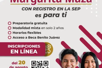Estudia gratis en Xoxocotlán; continúan inscripciones al Bachillerato Nacional Margarita Maza