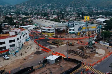 Avanza cimentación del Paso a Desnivel Monumento a Juárez