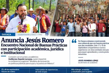 Sego anuncia conferencia magistral de Guillermo Zepeda en Encuentro Nacional de Cultura de Paz