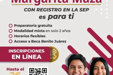 Continúa abierta inscripción al Bachillerato Margarita Maza en Xoxocotlán