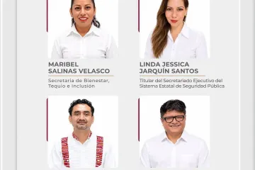 Designa Gobernador de Oaxaca a titulares de Bienestar, SESESP, Turismo  y CECyTEO