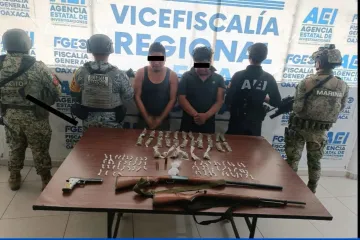 Fiscalía de Oaxaca detiene a tres generadores de violencia en la Costa, aseguran arsenal tras enfrentamiento