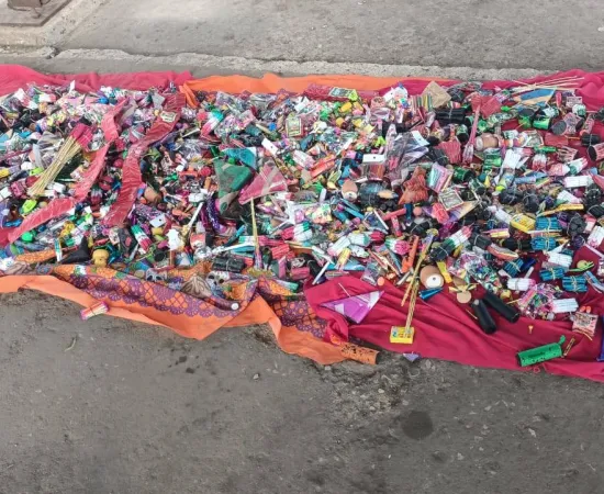 Decomisan en operativo 50 kg de pirotecnia