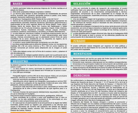 Sigue abierto el registro de la imagen oficial de la Guelaguetza 2025, quedan 8 días 