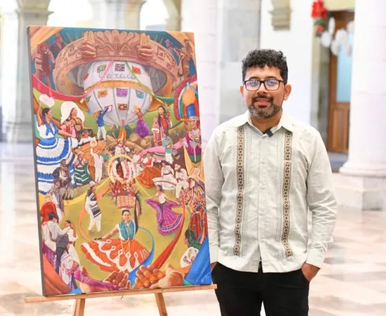 “Lazos de fraternidad” del artista Osnar López, es la imagen oficial de la Guelaguetza 2025