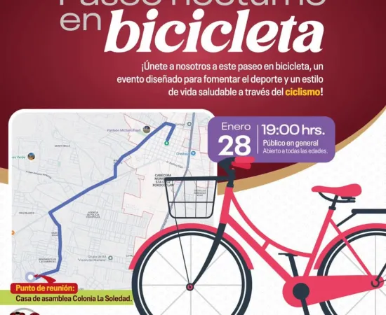 *Santa Cruz Xoxocotlán se une a la lucha contra Xoxo se une a la lucha del cambio climático con el "Paseo nocturno en bicicleta"