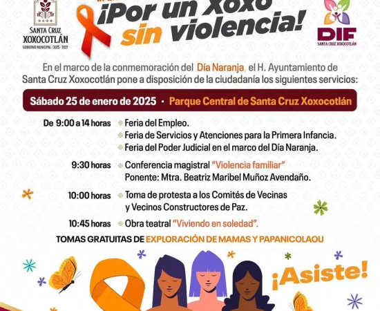 Emprende gobierno de Xoxocotlán acciones para prevenir la violencia contra mujeres