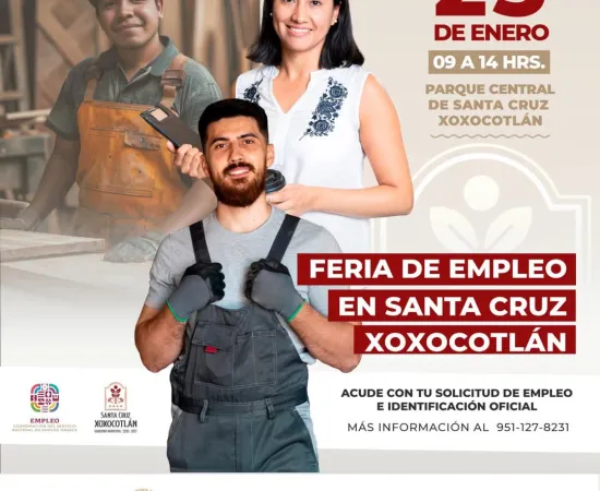 Realizará gobierno municipal de Xoxocotlán "Primera feria del empleo 2025"