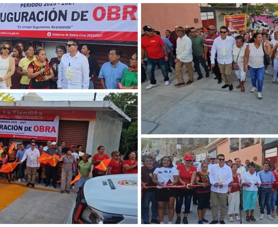 Inauguran obras en el Barrio Nuevo de Salina Cruz