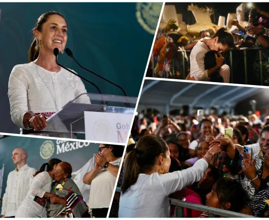 Presidenta encabeza entrega de tarjetas de la Pensión Mujeres Bienestar en Oaxaca 