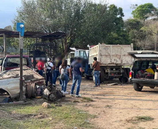 Catean taller de soldadura en la Costa; aseguran un camión tipo volteo 