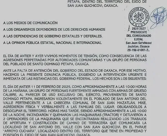 Se agudiza conflicto de tierras en zona norte del Istmo 