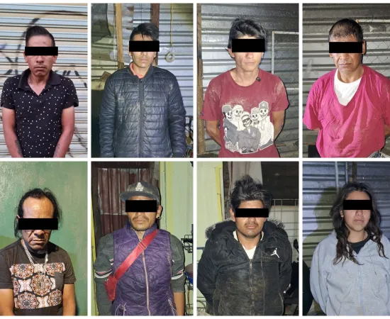 Detienen a 9 personas y aseguran dosis de drogas en cateo de Valles Centrales