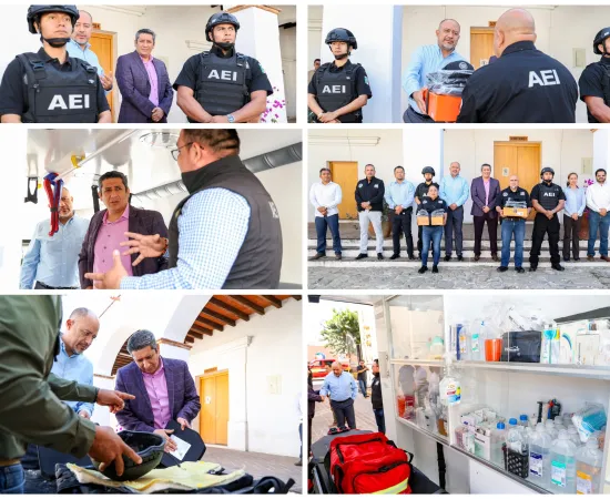Entrega FGO equipo táctico y ambulancia a la AEI 