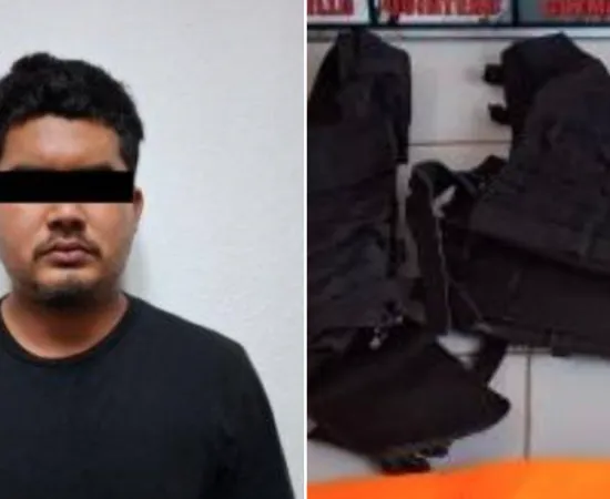 Lo detienen con armas de fuego, chalecos tácticos, y varios teléfonos celulares, en la Cuenca