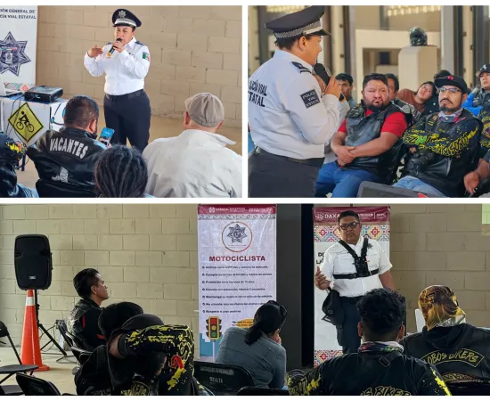 Promueve Policía Vial Estatal educación y seguridad entre motociclistas de Oaxaca