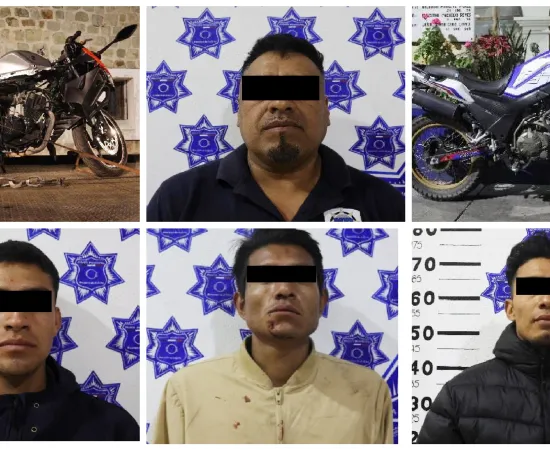 Detienen a cuatro  en posesión de motocicletas con reporte de robo