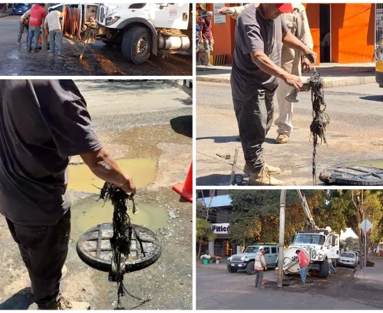 Atiende Soapa fuga de aguas residuales en colonia Reforma