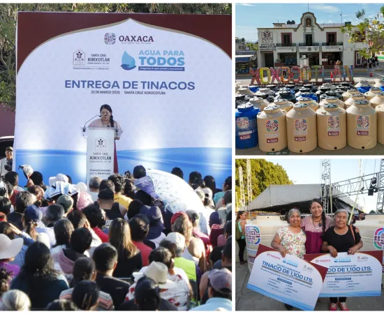 Agua para Todos 2025 avanza en Santa Cruz Xoxocotlán con la entrega de tinacos