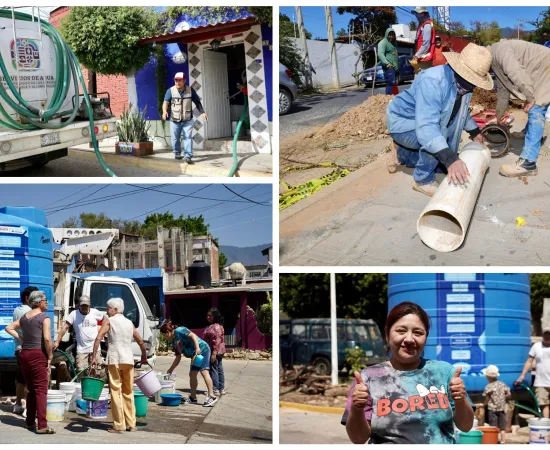 Implementa Soapa acciones para abasto de agua en norte y oriente de la Zona Metropolitana de Oaxaca