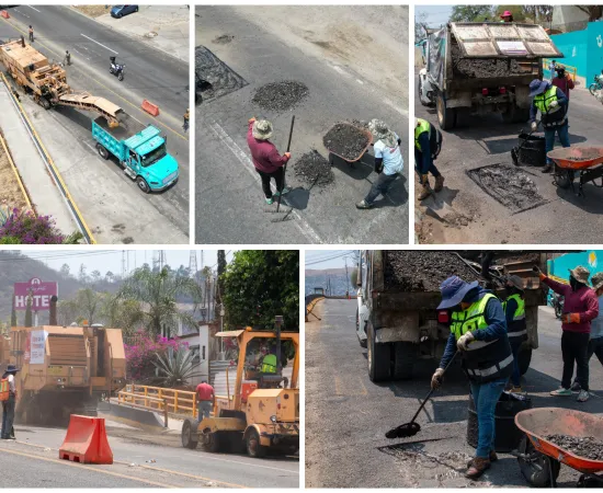 Se realizan acciones de limpieza y bacheo en el Cerro del Fortín para mejorar la imagen urbana
