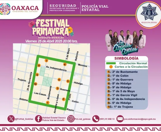 Policía Vial Estatal garantiza seguridad vial durante concierto de Los Ángeles Azules