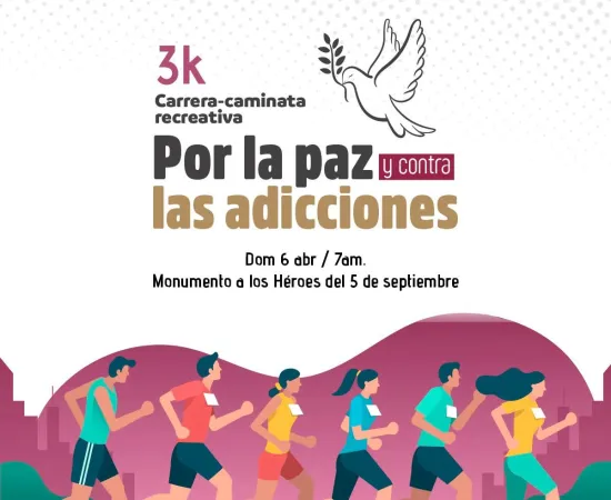 Gobierno juchiteco y el IEEPO impulsan carrera - caminata "Por la paz y contra las adicciones" 