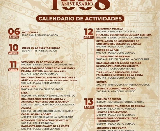 Con más de mil 600 años de historia, Villa de Tututepec se viste de fiesta