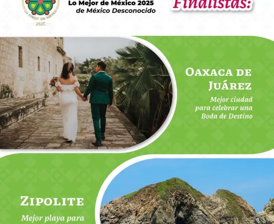 Destaca Oaxaca con destinos finalistas en los premios “Lo Mejor de México 2025”