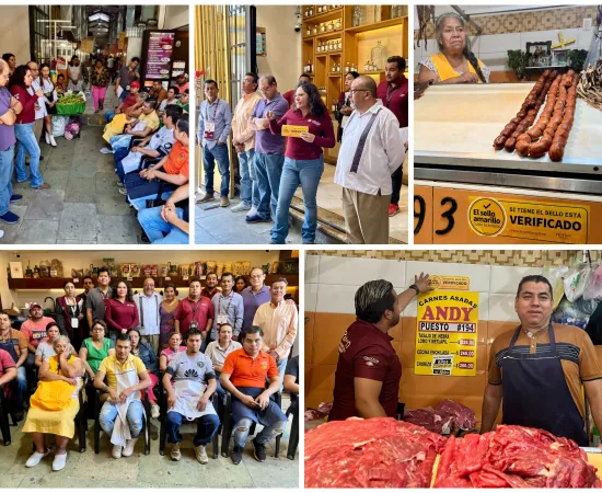 La Profeco calibra básculas en el tradicional Pasillo de Humo del Mercado 20 de Nov. 