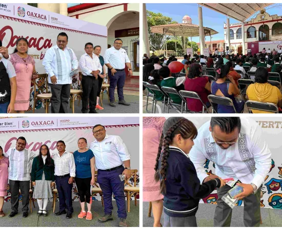 Reciben estudiantes de Huayápam lentes graduados de la estrategia Oaxaca quiero verte bien