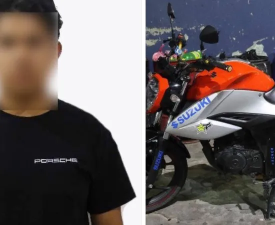 Policía Municipal detiene a conductor de una motocicleta al presentar presuntas alteraciones en sus numerales