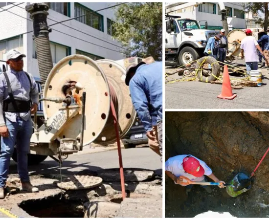 Atiende Soapa hundimiento de tierra en la colonia Reforma