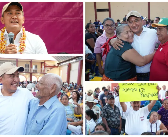 San Blas Atempa recibe con los brazos abiertos a su paisano, Senador Nino Morales