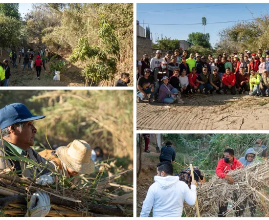 Vecinas y vecinos se unen en Tequio para mejorar su colonia