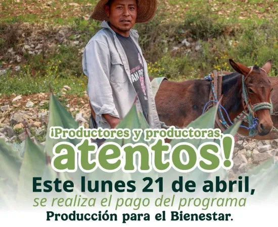 Arranca este lunes entrega de apoyos para productores 