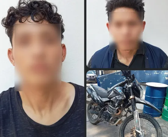 Policía Municipal detiene a dos personas por el presunto robo de una motocicleta